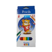 Цветни моливи ICO, 12 цвята, Creative Kids, шестоъгълни
