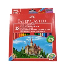 Цветни моливи Faber - Castell Замък, 48 цвята + острилка