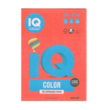 Цветен картон IQ Color, А4, 250 листа, Coral Red