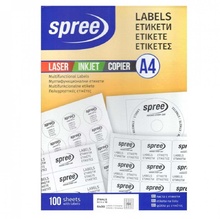Самозалепваща хартия Spree А4, 64 етикета