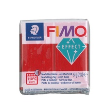 Полимерна глина STAEDTLER Fimo Effect №202, Блестяща, Червена