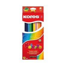 Цветни моливи Kores + острилка, 12цвята