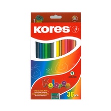 Цветни моливи Kores + острилка, 36 цвята
