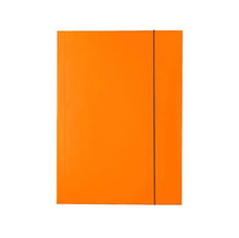 Папка картон с ластик, оранжева