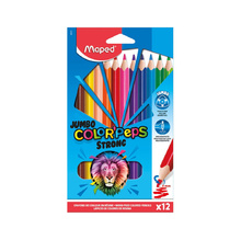 Комплект цветни моливи Maped Color Peps Jumbo, 12 цвята