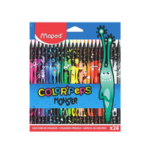 Комплект цветни моливи Maped Color Peps Monster, 24 цвята