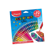 Комплект цветни моливи Maped Color Peps Star, 72 цвята