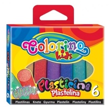 Брокатен пластилин 6 цвята Colorino Kids