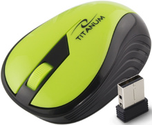 Безжична оптична мишка Titanium 2.4GHz 3D USB Rainbow зелена