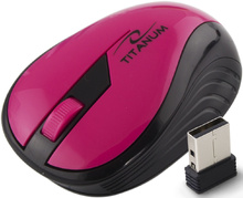 Безжична оптична мишка Titanium 2.4GHz 3D USB Rainbow розова