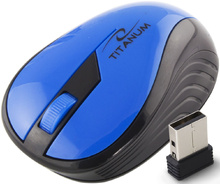 Безжична оптична мишка Titanium 2.4GHz 3D USB Rainbow тъмно синя