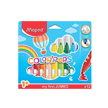 Ozone Комплект джъмбо флумастери Maped Color Peps, 12 цвята