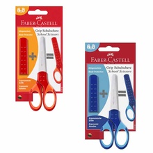 Ножица Faber-Castell с предпазител, червена и синя