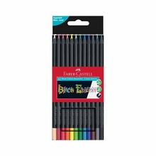 Цветни моливи Faber-Castell Black Edition, 12 цвята