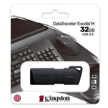 Памет 32GB USB Flash Drive, Kingston DataTraveler Exodia M Black (DTXM/32G), USB 3.2, черна