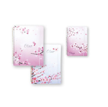 Тетрадка A4 PPL Cherry Blossom спир., 80 л.ред, 80 г/м2 ivory с ластик
