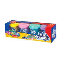 Мек пластилин Fun Dough Pastel Glitter 4 цвята by Colorino
