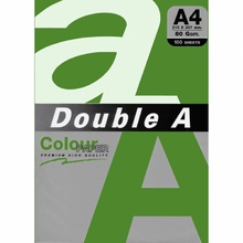 Цветна хартия Double A, A4, 75гр./кв.м., 100 листа, Neon Green
