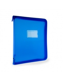 Папка с цип PVC A4 Colorline -тъмно синя