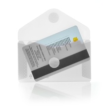 Класическа PVC папка - картичка  6 x 10,5 см.  -SOBRE - прозрачна