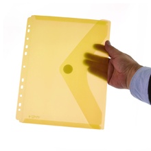 Папка/Джоб с перфорация Officebox - жълта