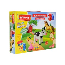 HEROES Комплект с пластилин 3D Селскостопански животни