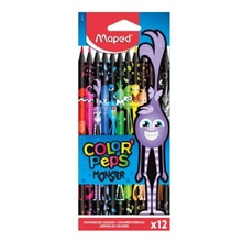 Цветни моливи Maped Color Peps - Monster, 12 цвята
