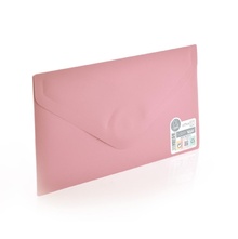 Папка Плик Пластмасова/ DL - 12,5 х 22,5 см. , пастелно розово