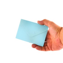 Папка Плик Пластмасова А7 -8.5 x 12 cm. , пастелно синьо