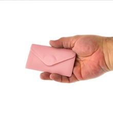 Папка Плик Пластмасова Card Size 6.2 x 10.5 cm. , пастелно розов