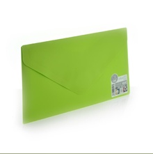 Папка Плик Пластмасова/ DL12,5 х 22,5 см., зелен