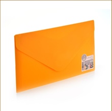 Папка Плик Пластмасова/ DL12,5 х 22,5 см., оранжев