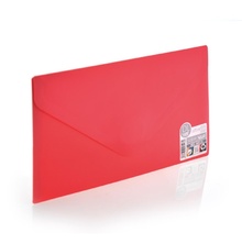 Папка Плик Пластмасова/ DL12,5 х 22,5 см., червен