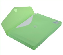 Папка Плик Пластмасова А4+ с уширение , пастелно зелена