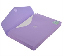 Папка Плик Пластмасова А4+ с уширение , пастелно лилаво
