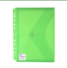 Папка Плик  А4+ с уширение и перфорация , пастелно зелено