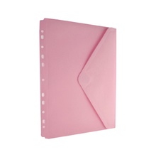 Папка/Джоб с перфорация Officebox - пастелно розово