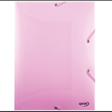 Папка с ластик PP, Pastel розова, A4, 400 µ
