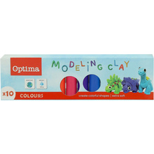 Моделин Optima, 10 цвята, 200g