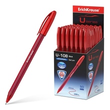 Химикалка ErichKrause® U-108 Stick Original, 1.0 mm,  червен