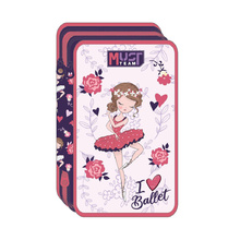 Несесер зареден двоен MUST TEAM  I LOVE BALLET, 15x21x5